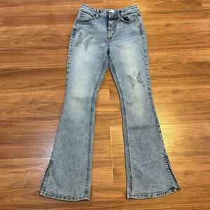 SO Flare Butterfly Jeans | Girls Size 14
